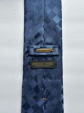 Donald J. Trump Signature Collection Navy Check Silk Tie